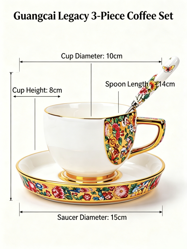 Guangcai Legacy 3-Piece Coffee Set