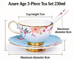 Azure Age 3-Piece Tea Set (230ml)